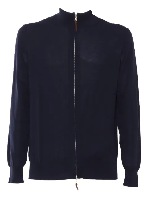 Ballantyne zip-fastening cotton cardigan