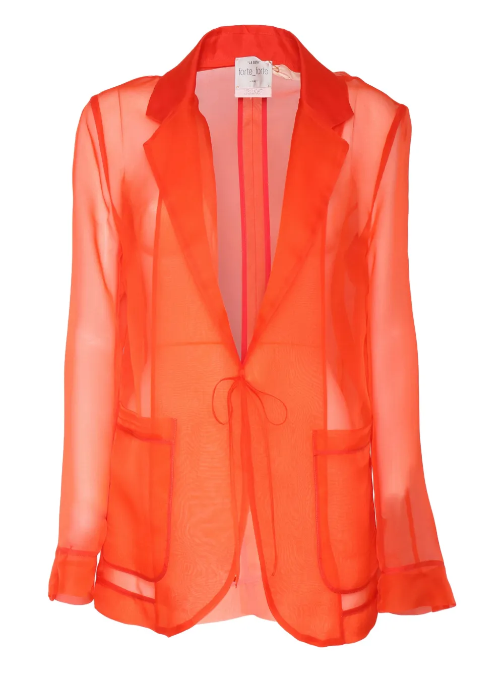 silk tie-front jacket