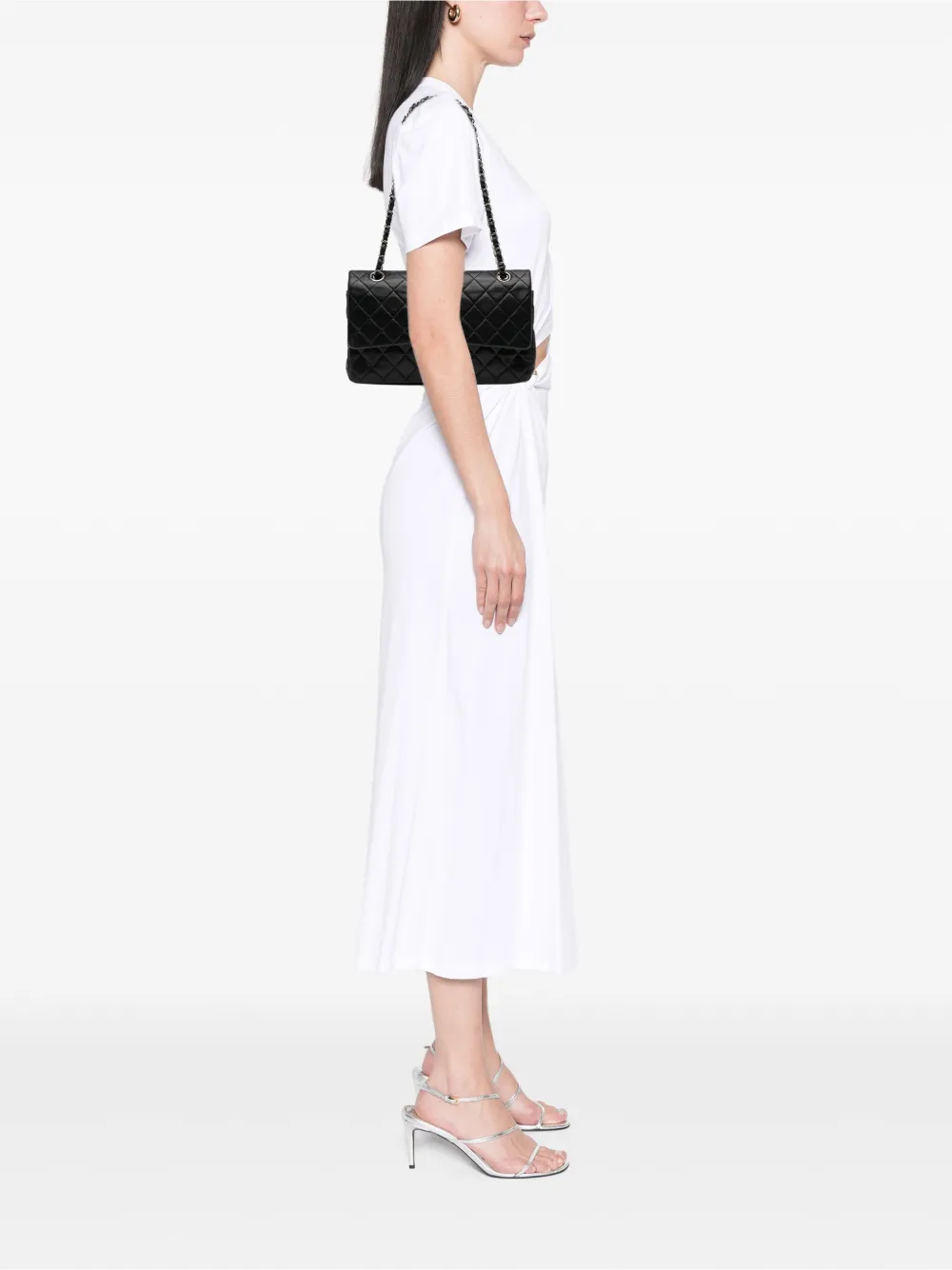 CHANEL Pre-Owned 2000-2002 Medium Classic Lambskin Double Flap shoulder bag | Pre-Owned | Image 2