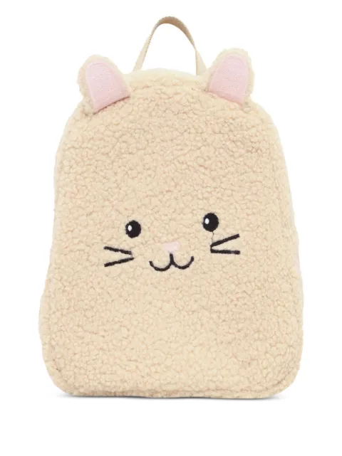 MC2 Saint Barth Kids embroidered-cat face fleece backpack