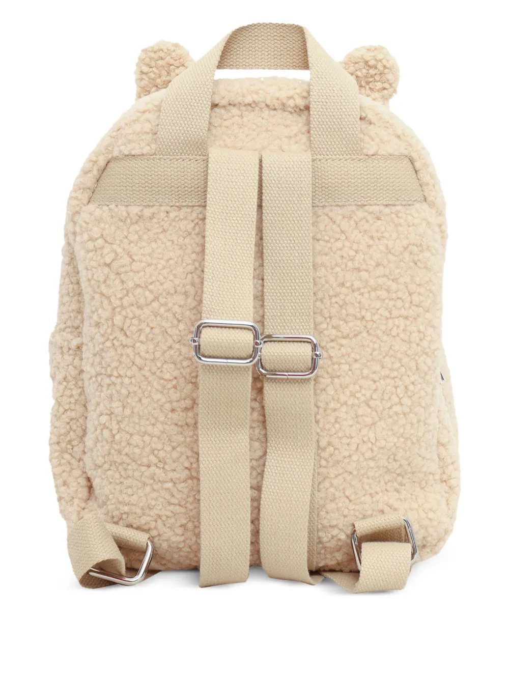 MC2 Saint Barth Kids Fleece rugzak met geborduurde kat - Beige