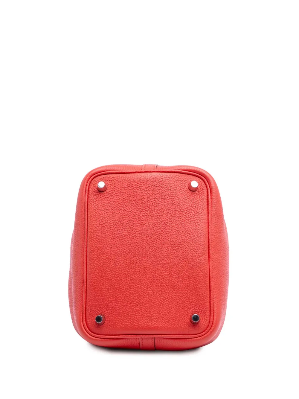 Pre-owned Hermes 2018 Clemence Picotin Lock 18 Handbag In Red