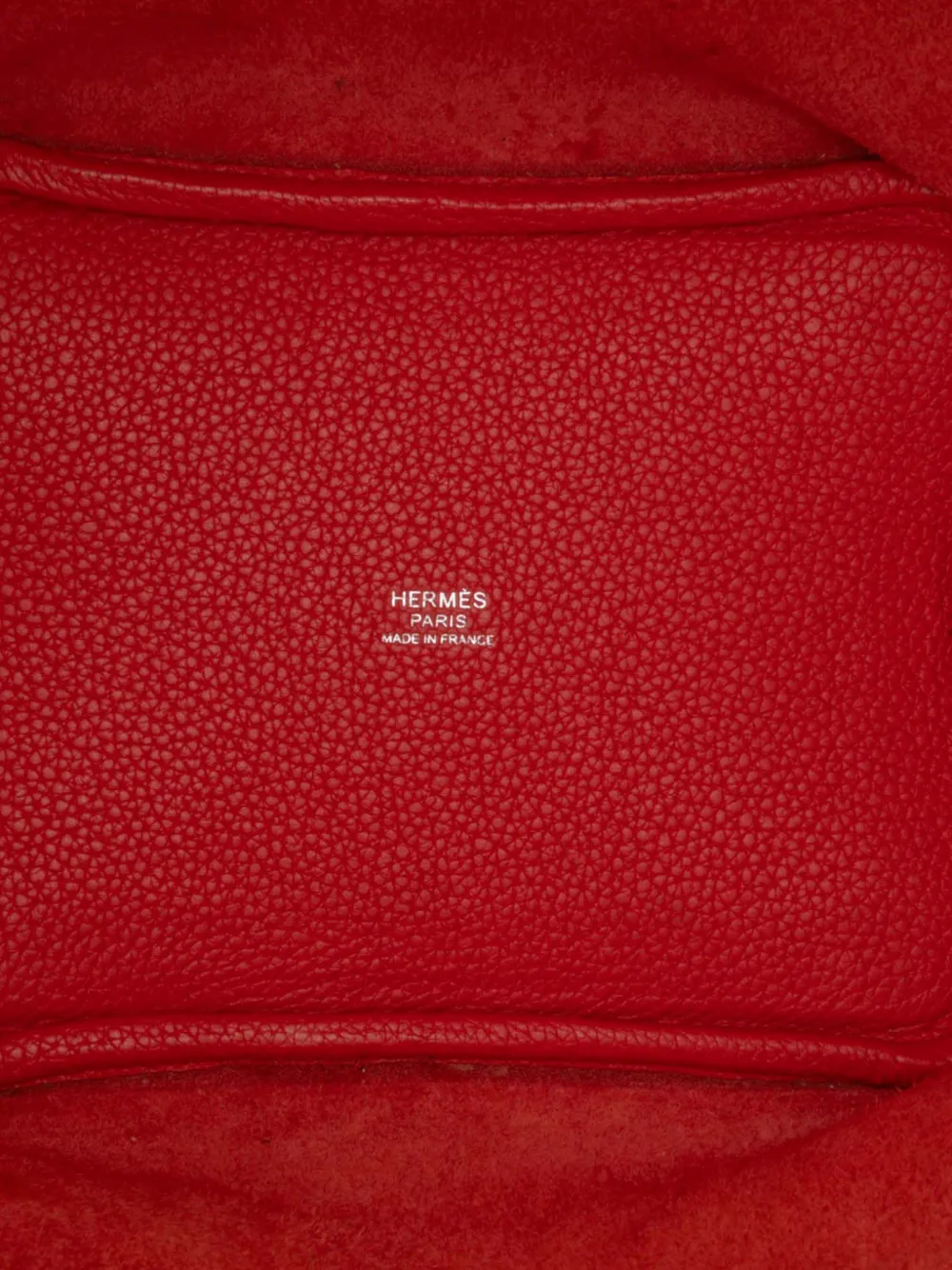 Pre-owned Hermes 2018 Clemence Picotin Lock 18 Handbag In Red