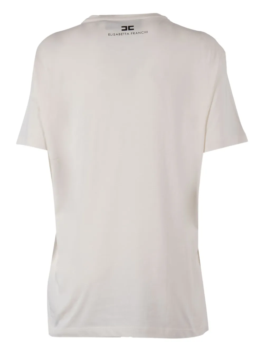 Elisabetta Franchi slogan-print cotton T-shirt Wit
