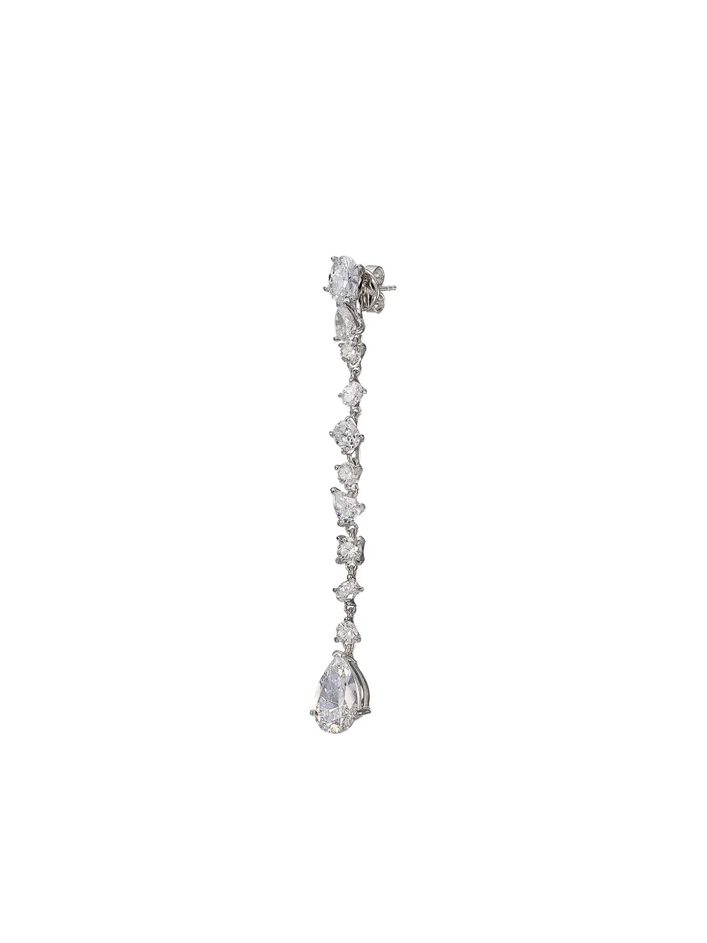 Anabela Chan 14k White Gold Celestial Dust Diamond Earrings In Silver