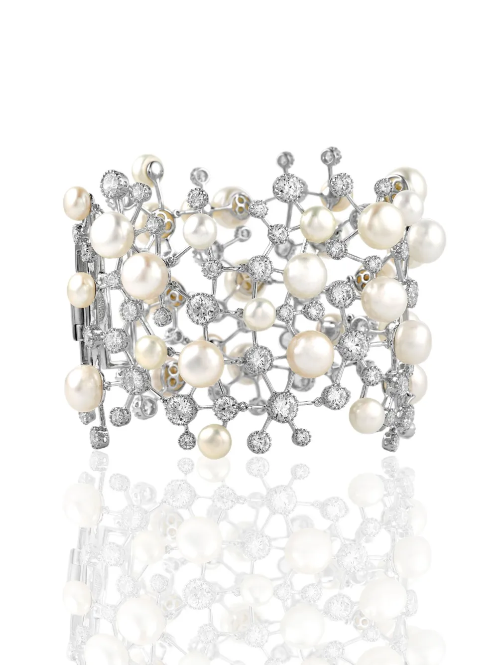 Anabela Chan 18k White Gold Constellation Multi-stones Bracelet In Silver