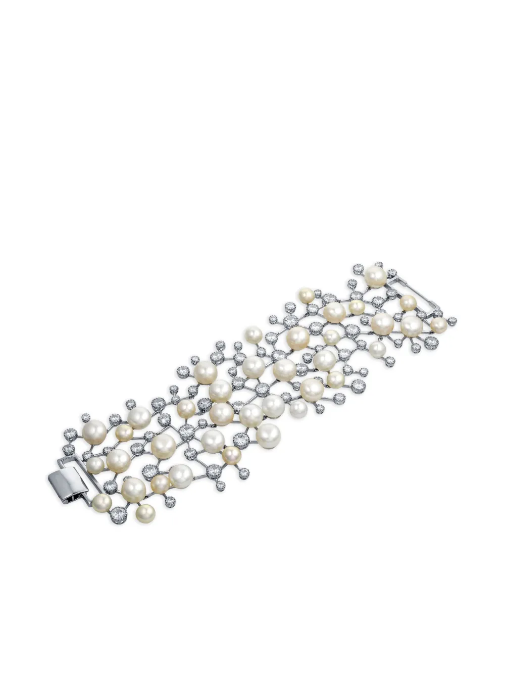 Anabela Chan 18k White Gold Constellation Multi-stones Bracelet In Silver