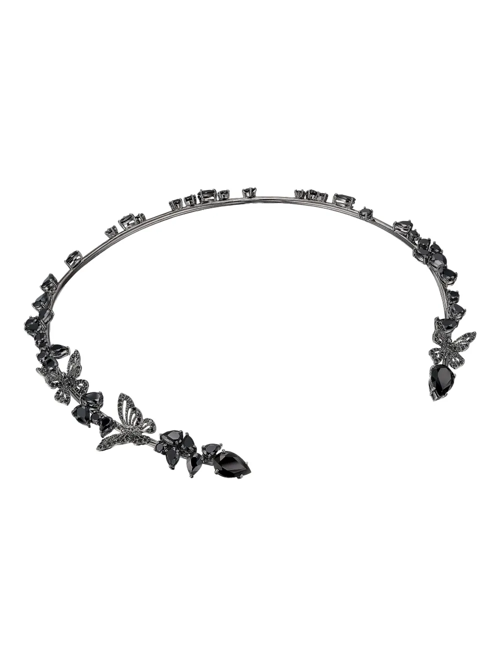 Anabela Chan Butterfly Collar Diamond Necklace In Gray