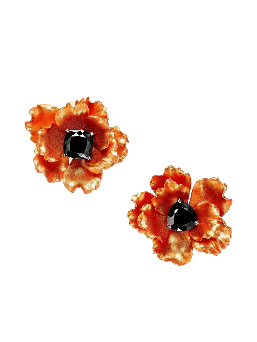 Anabela Chan Phoenix Floral diamond earrings | Orange | Image 1