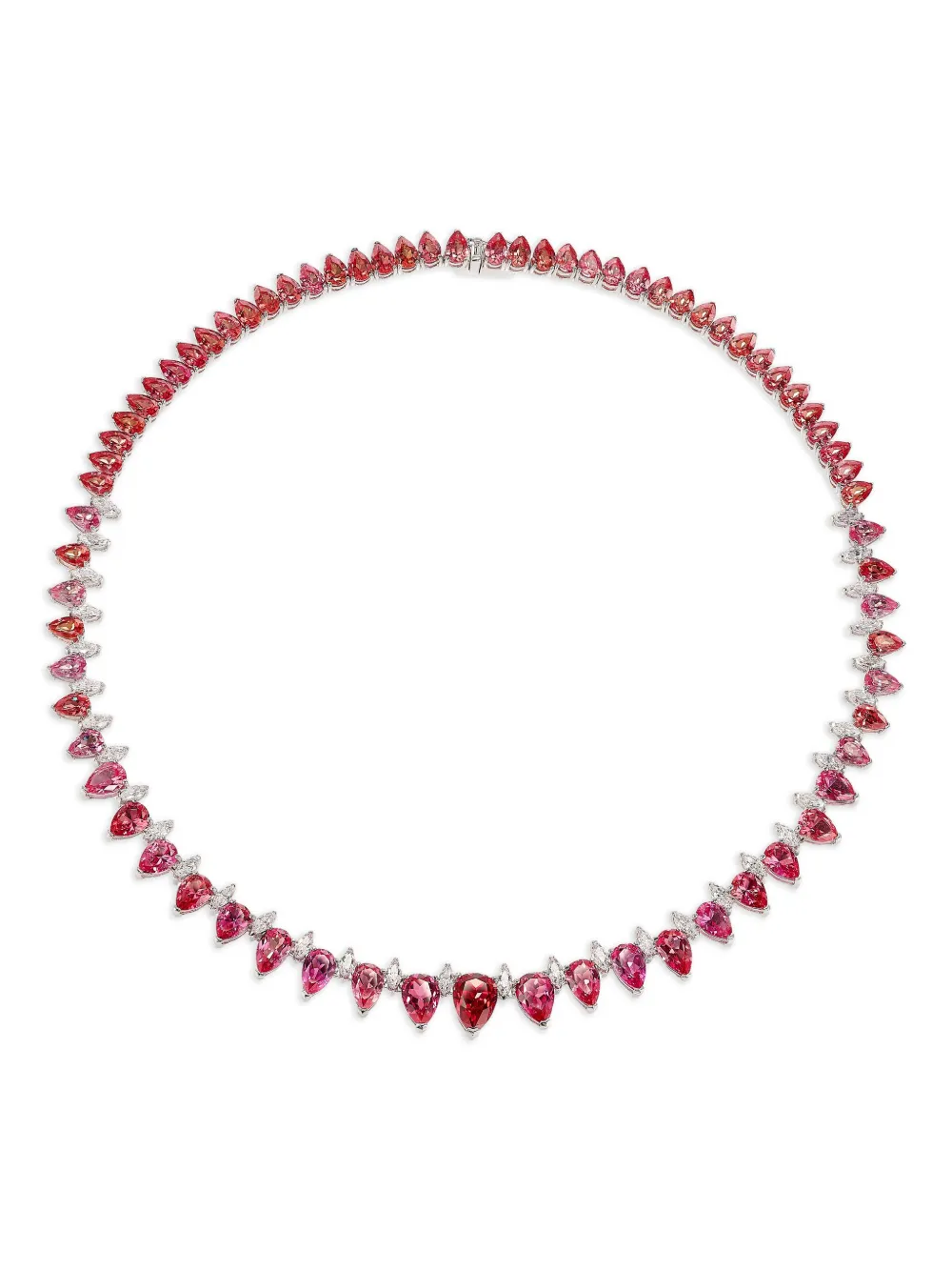 Anabela Chan collar Padparadscha Infinity con zafiro | rosa | Image 1