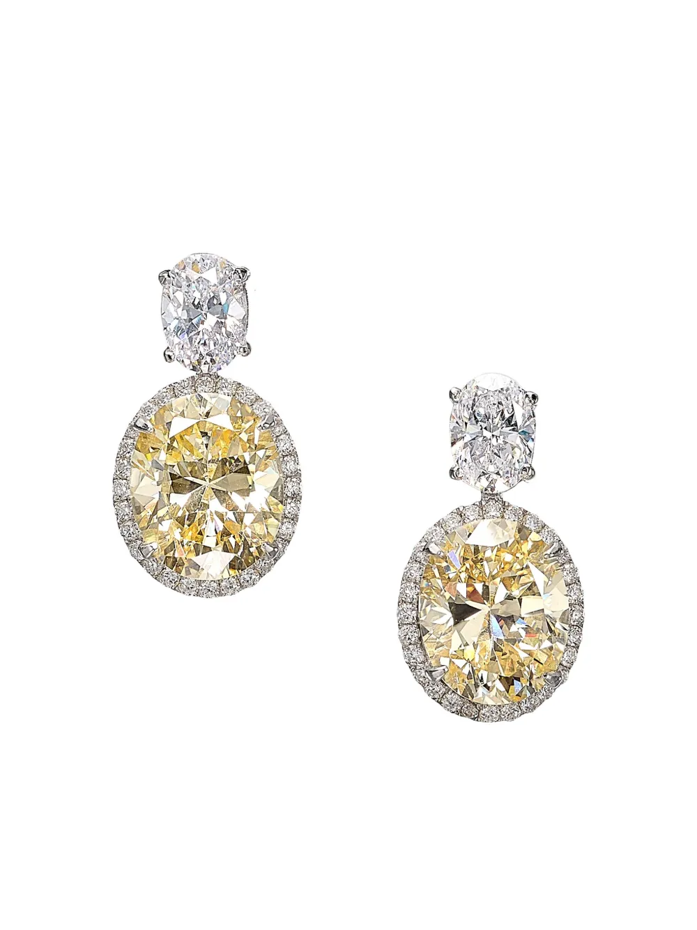 Anabela Chan 14k White Gold Celestial Halo Diamond Earrings In Multi