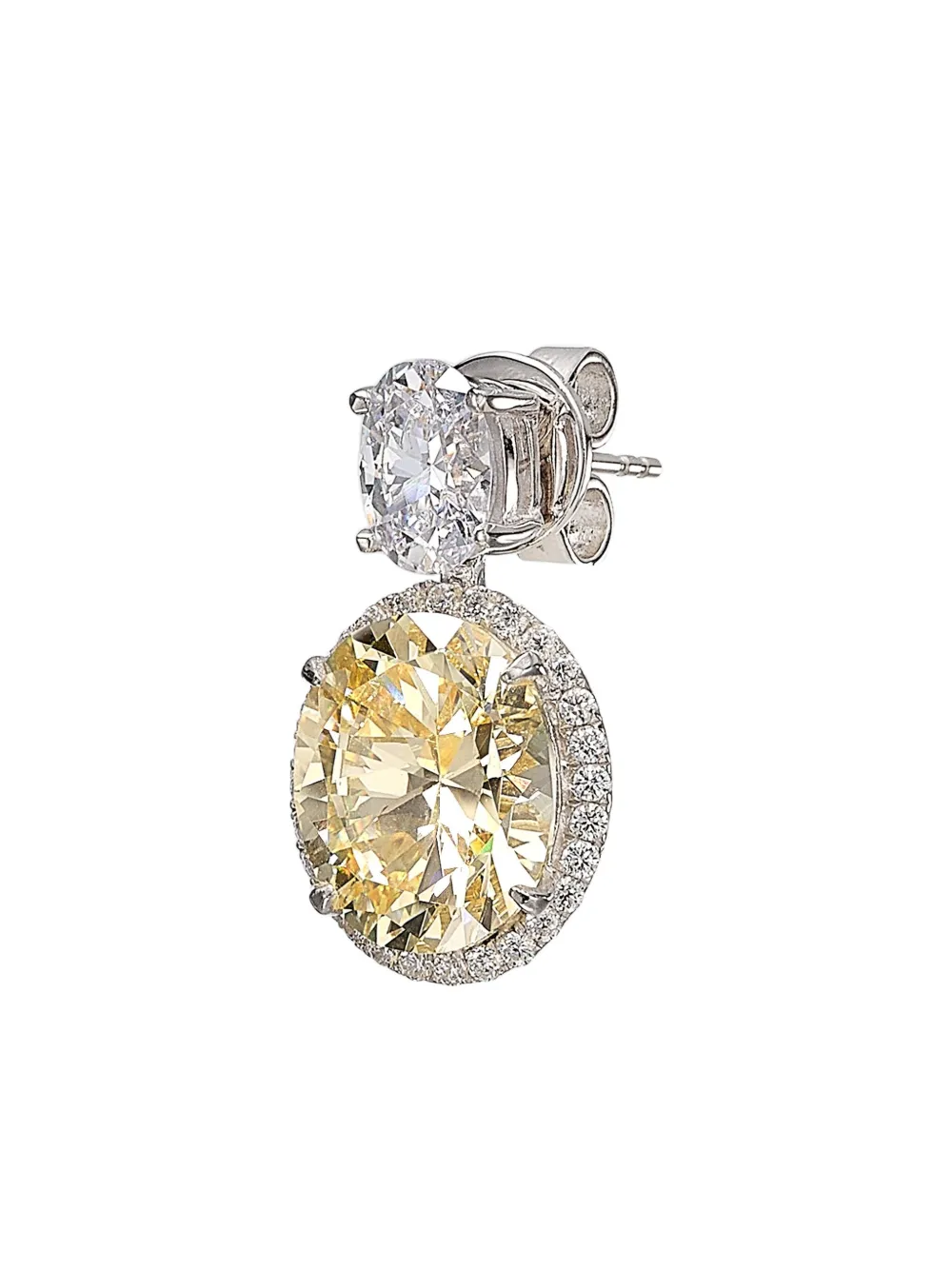 Anabela Chan 14k White Gold Celestial Halo Diamond Earrings In Multi