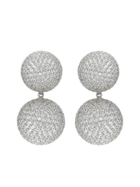 Anabela Chan 14kt witgouden Bauble oorringen met diamant