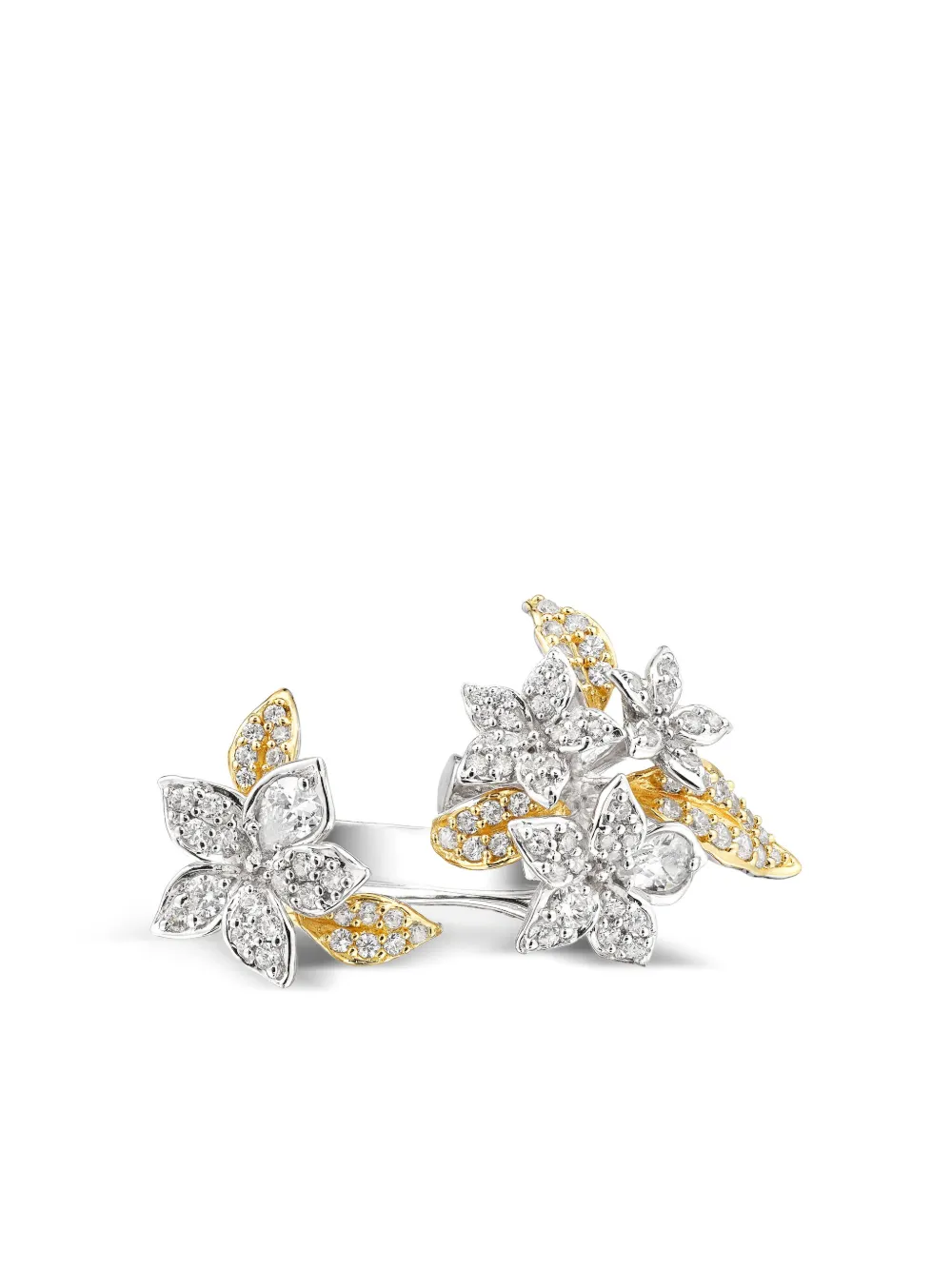 Anabela Chan 18k Yellow Gold Vermeil Bellflower Diamond Ring In Silver