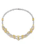 Anabela Chan Canary Love Heart diamond choker - Silver