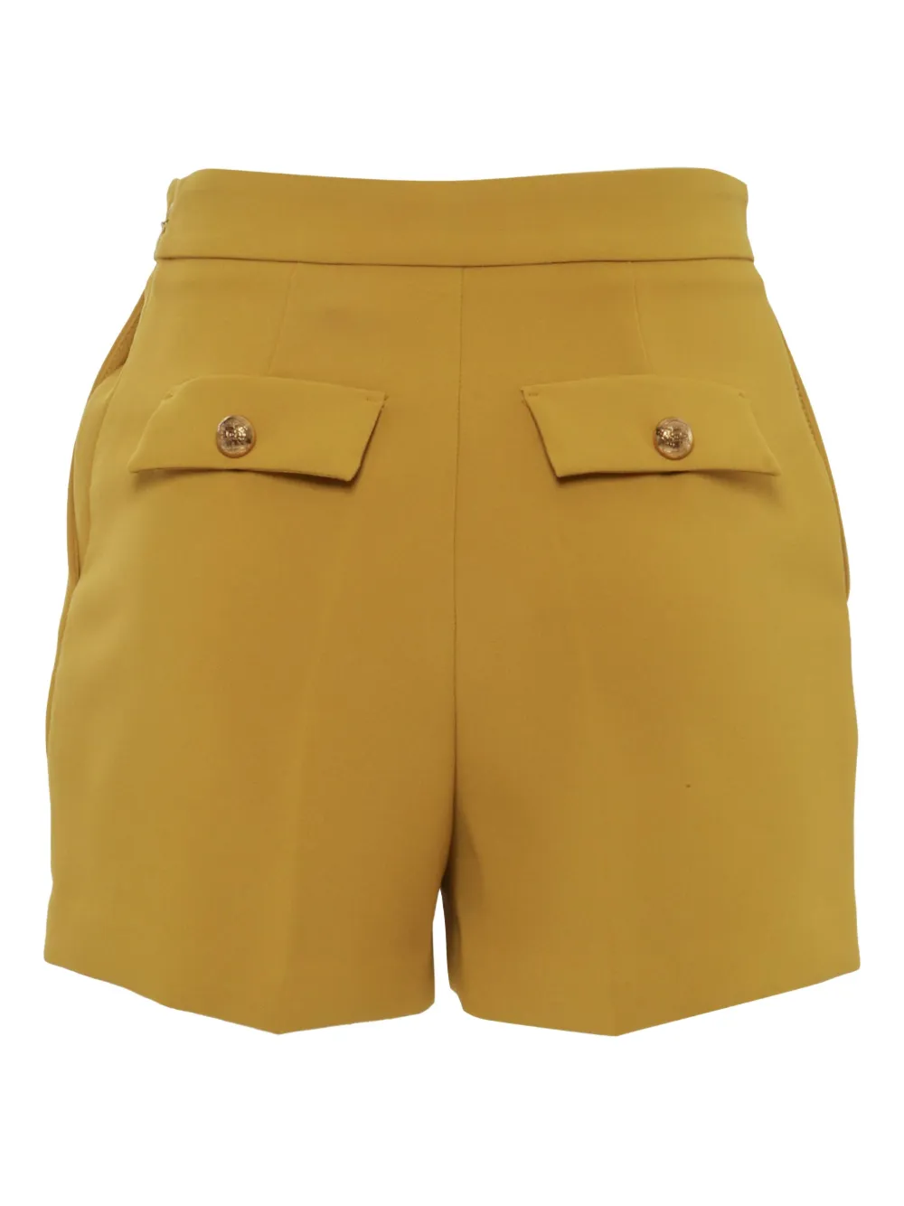 Elisabetta Franchi Shorts met knoopzak - Geel