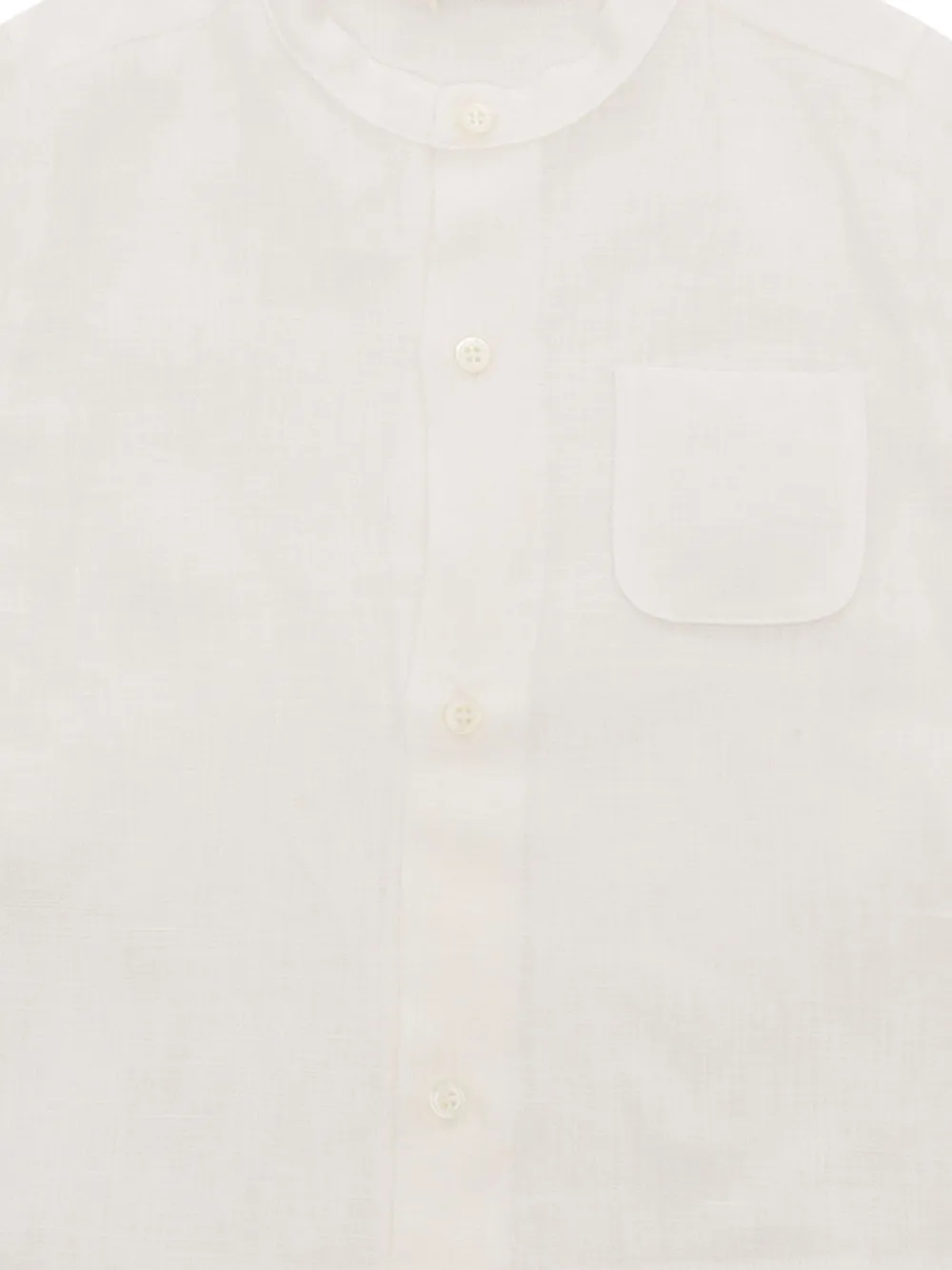 La Stupenderia Shirt met hoge opstaande kraag en zak Wit