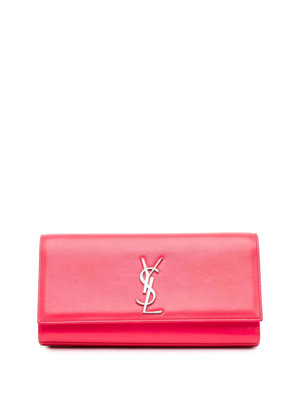 Saint Laurent Pre-Owned 2014 Leather Cassandre clutch bag | Pink | Image 1