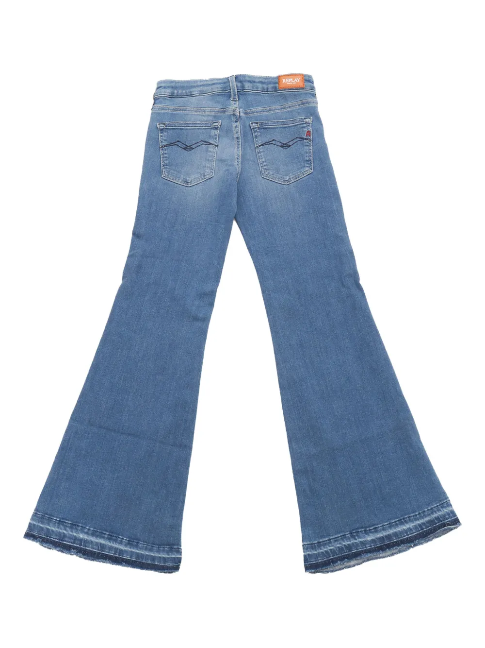 Replay Jeans met franje afwerking Blauw