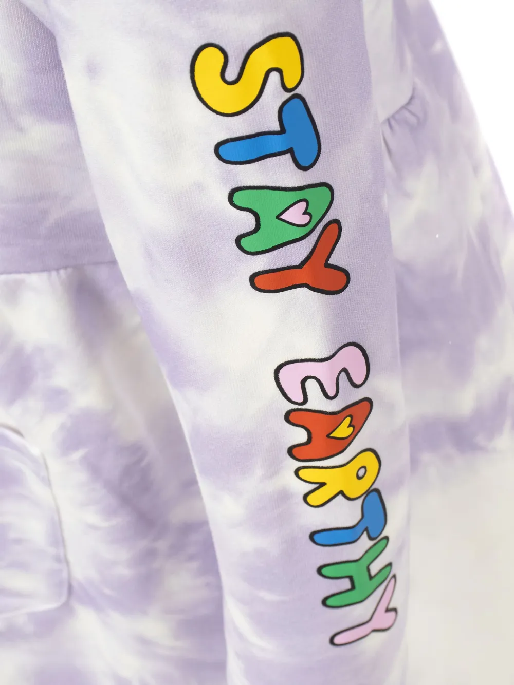Stella McCartney Kids tie-dye graphic dress Paars