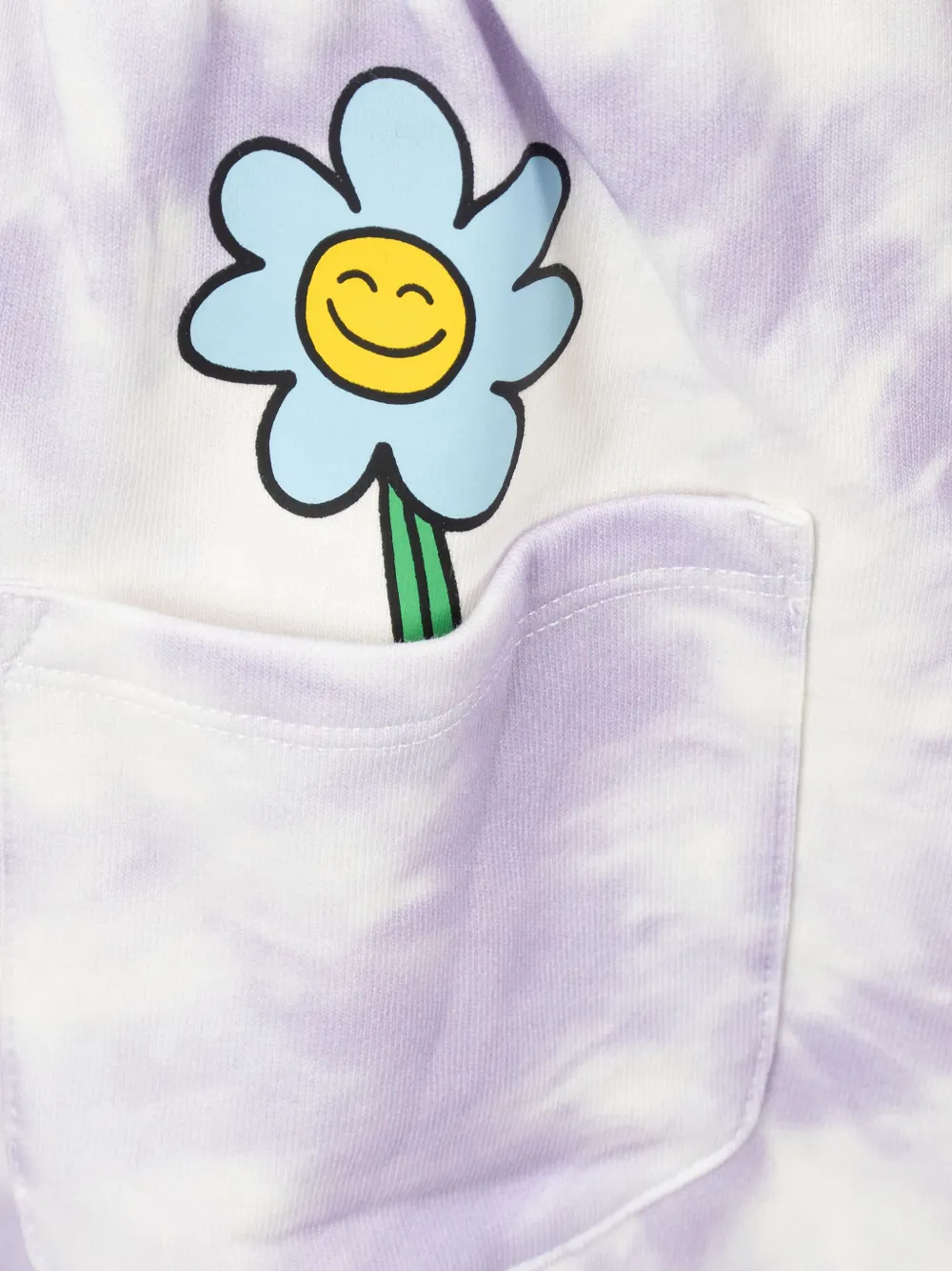 Stella McCartney Kids tie-dye graphic dress Paars