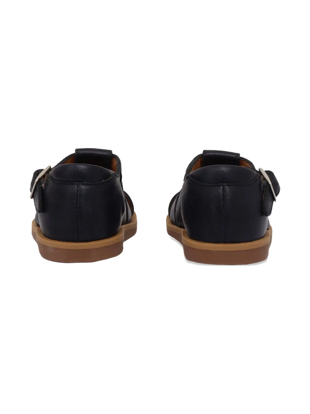 Pom D'api buckle-fastening leather open toe sandals Black