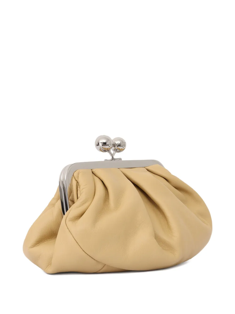 Weekend Max Mara Prati Pleated Clutch Bag In Yellow
