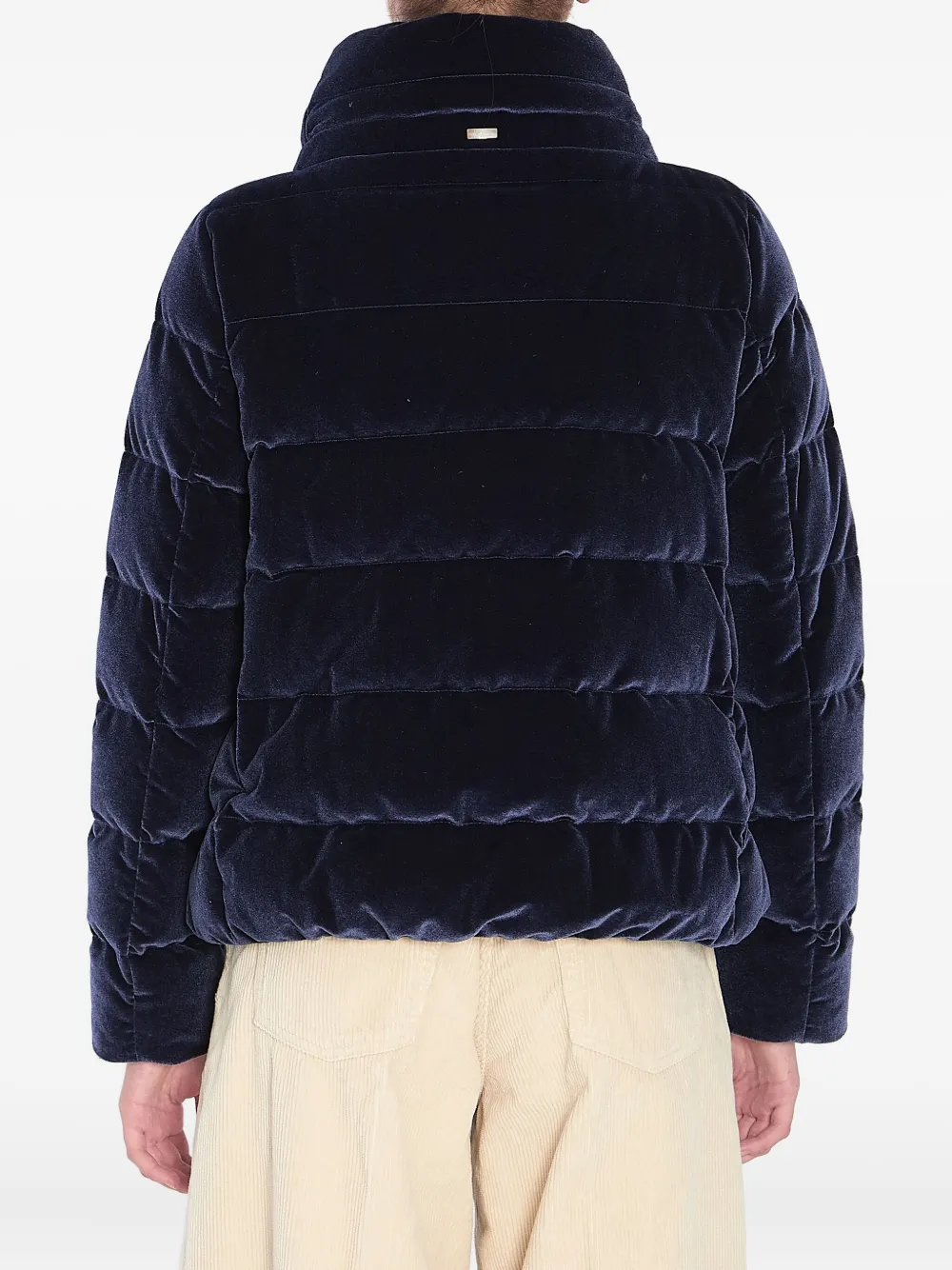 Herno Fluwelen gewatteerd jack Blauw