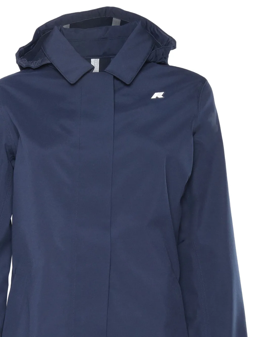 K-way Mathy Bonded Hooded Coat In Blue