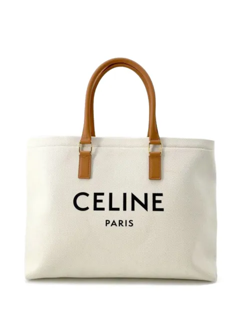 Celine Pre-Owned 2018-2025 Canvas Logo Print Horizontal Cabas tote bag
