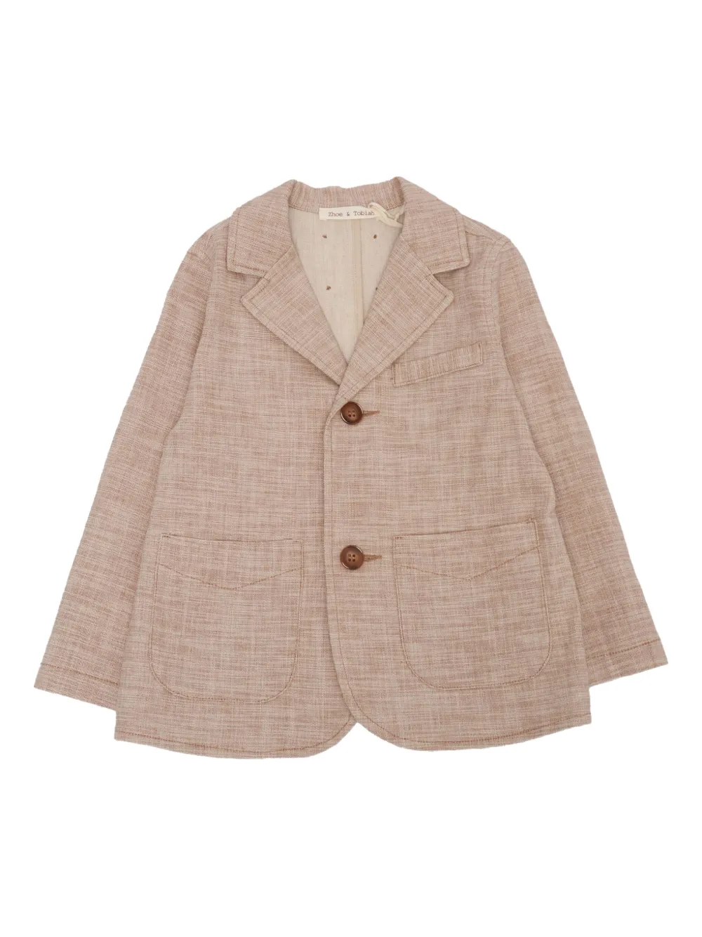 Zhoe & Tobiah Kids' Patch-pocket Jacket In Brown