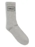Versace Kids logo-detail socks - Grey