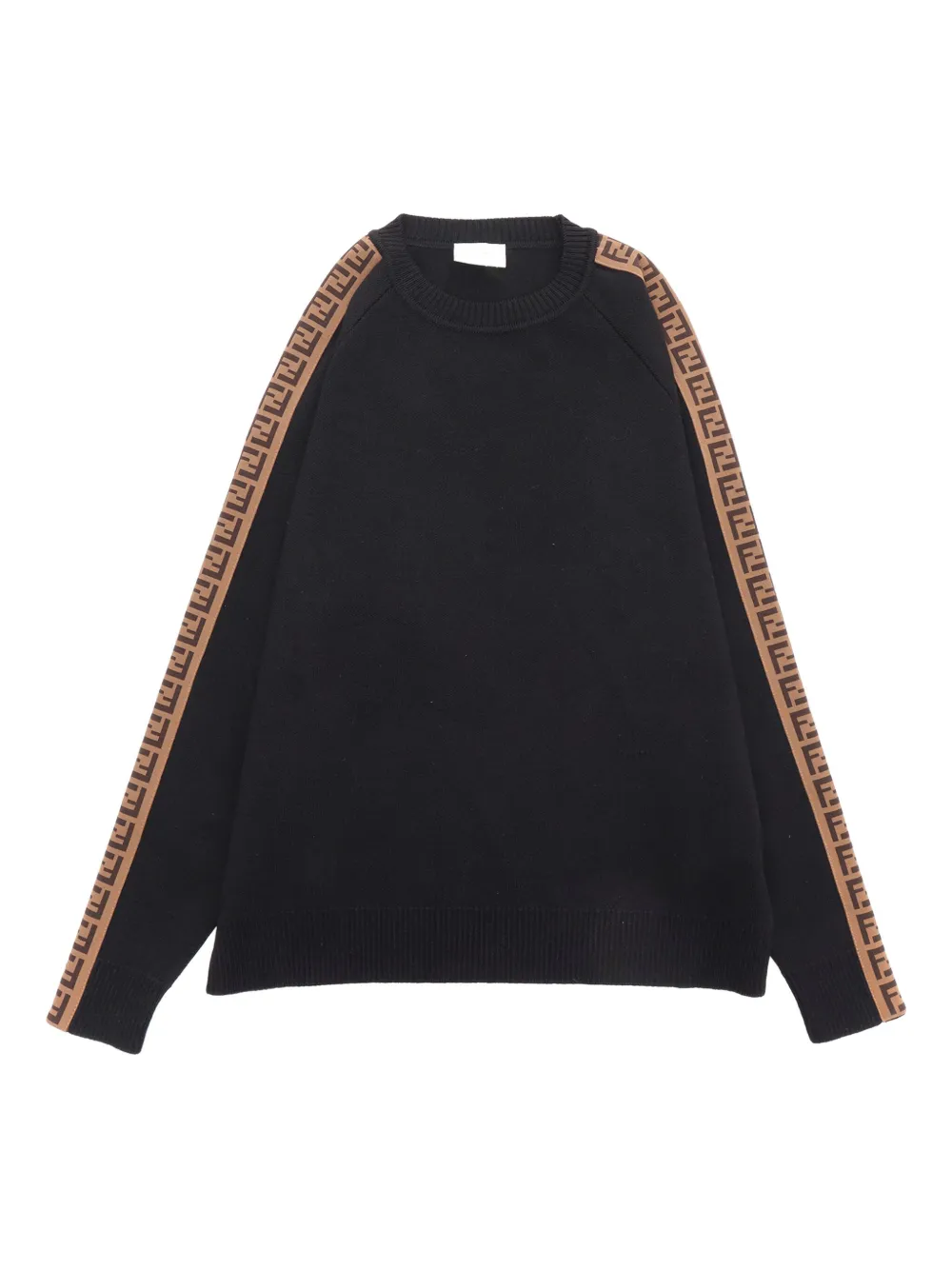 Fendi Kids Sweater met FF afwerking F0QA1 NERO