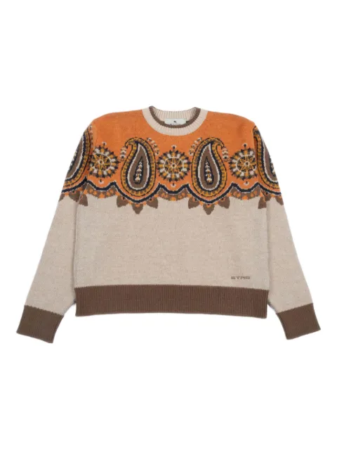 ETRO KIDS paisley-pattern round-neck sweater