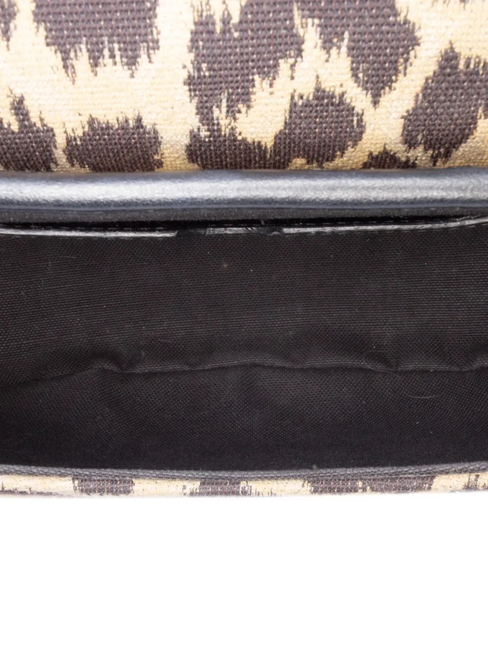 Pre-owned Dior 2021 Mizza Medium Embroidered Canvas Leopard Bobby Crossbody Bag In Brown