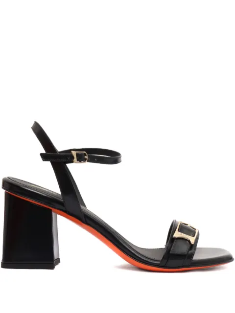 Santoni buckle-detail block-heel sandals