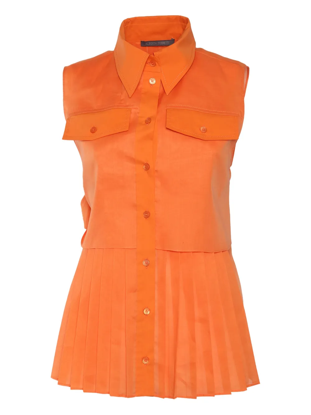 pleated bow-detail blouse