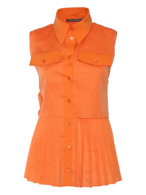 Alberta Ferretti pleated bow-detail blouse