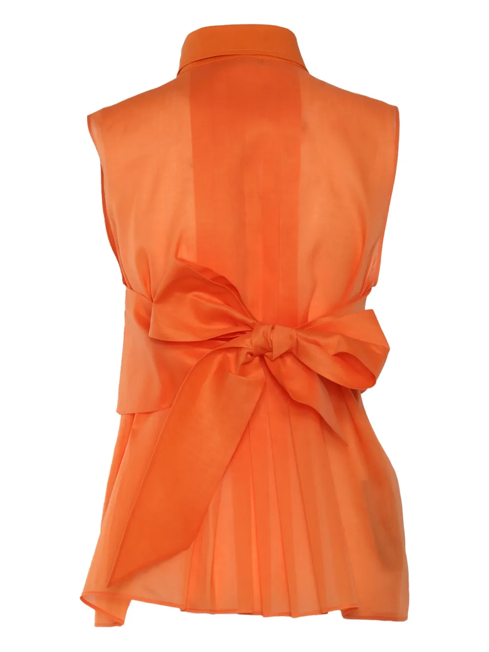 Alberta Ferretti Blouse met strikdetail en plooien - Oranje