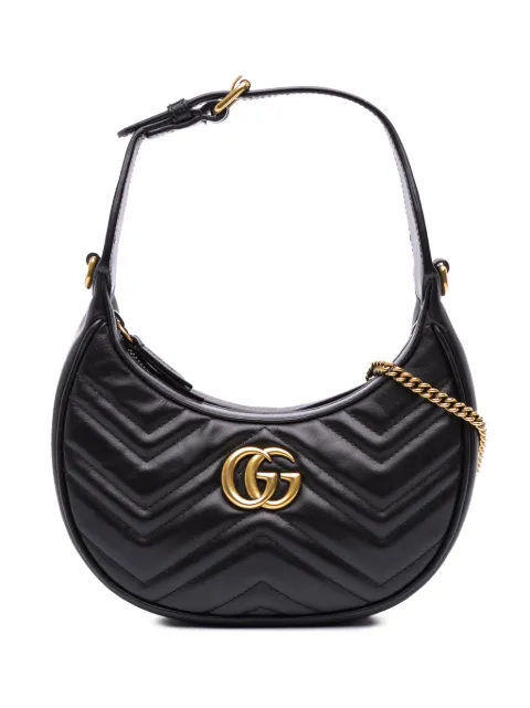 Gucci Pre-Owned 2016-2025 Mini GG Marmont Half Moon Bag satchel