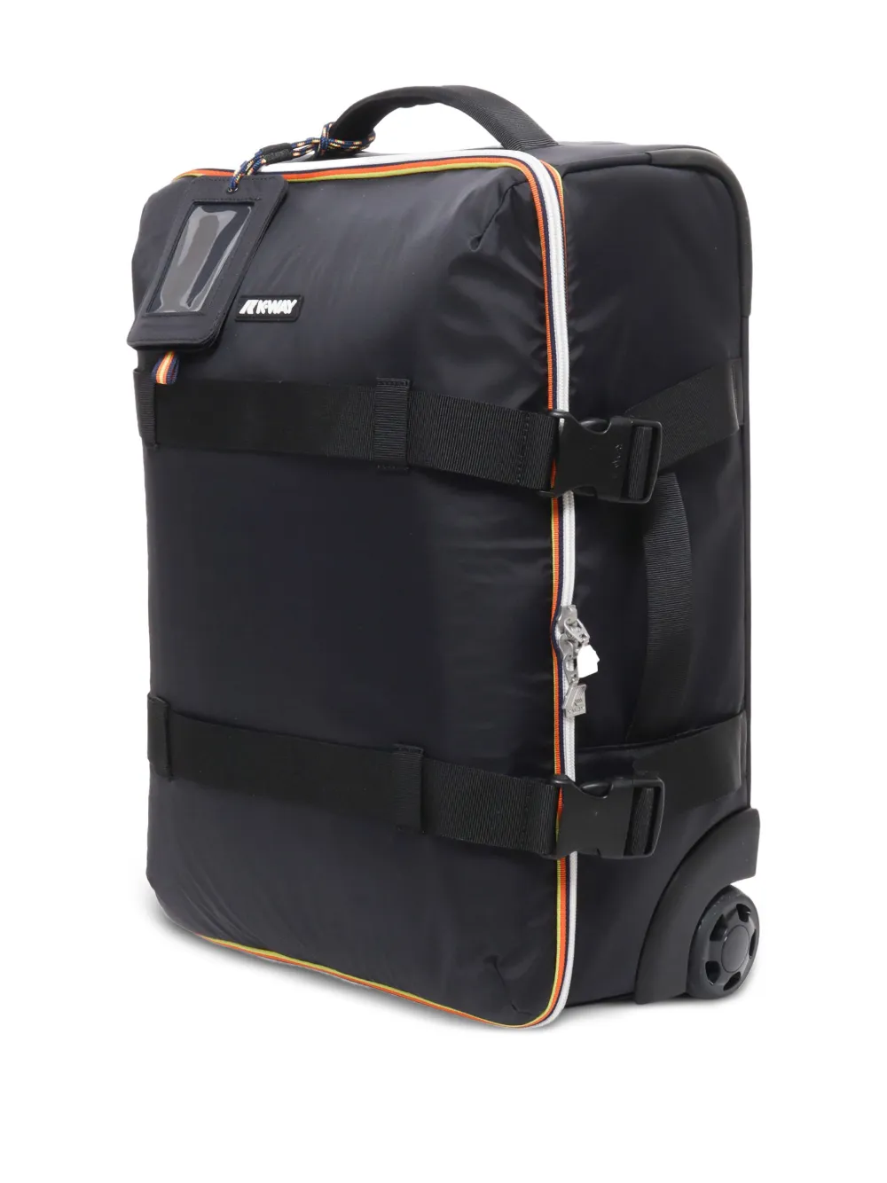 K-Way Kleine Blossac rolkoffer met banddetail Blauw