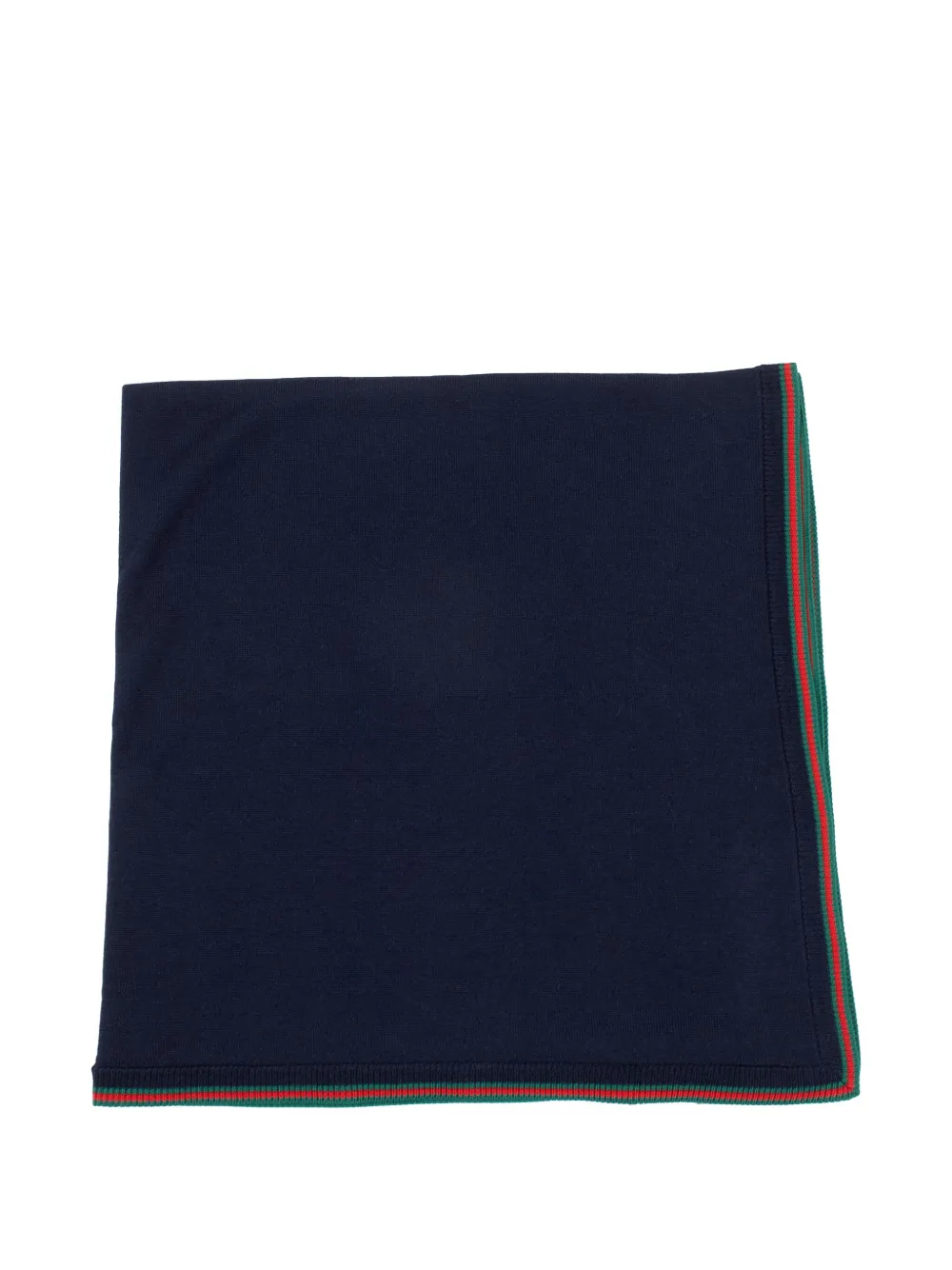 Gucci Kids ribbed-trim wool blanket Zwart