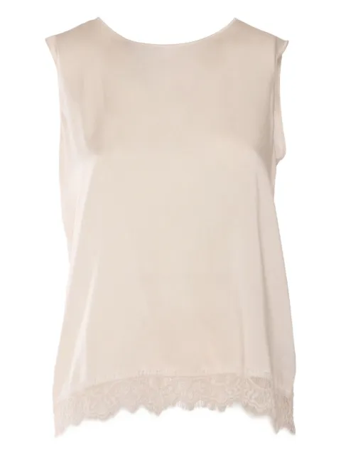 Kangra lace-trimmed silk blouse