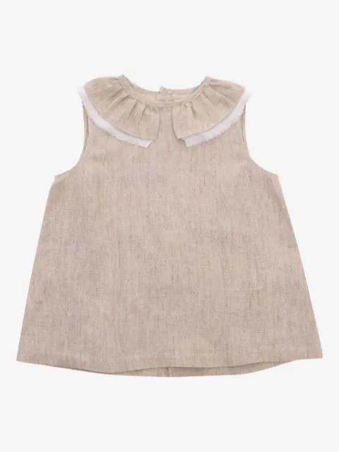 Il Gufo ruffled collar sleeveless top
