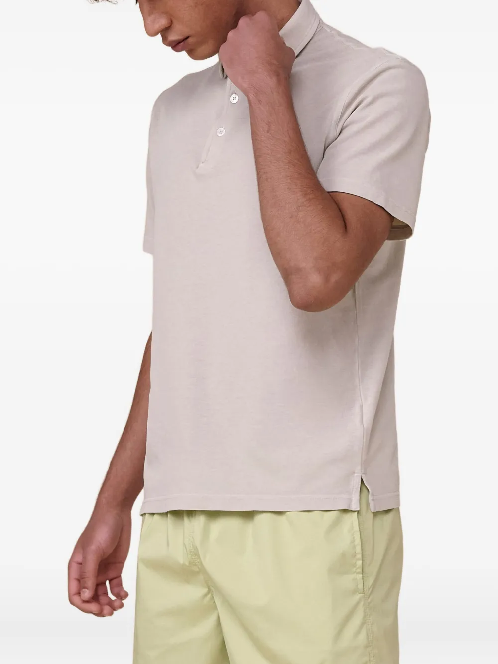 Fedeli Short-sleeve Polo Shirt In Pink
