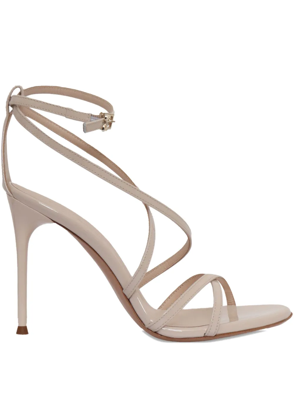 Sergio Levantesi Rebel stiletto cross-strap sandals Neutrals