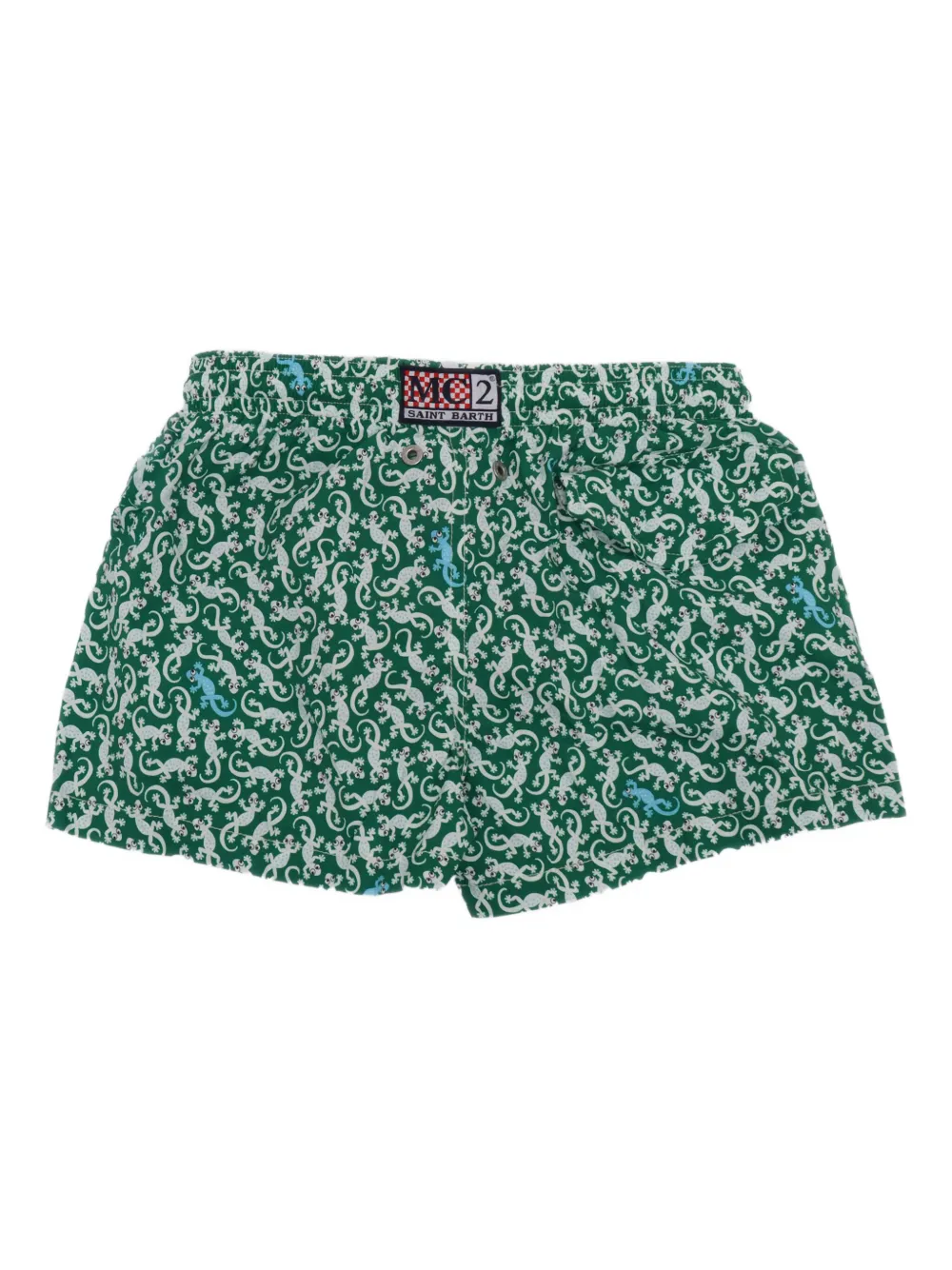 MC2 Saint Barth Kids Zwembroek met gekko-print Groen