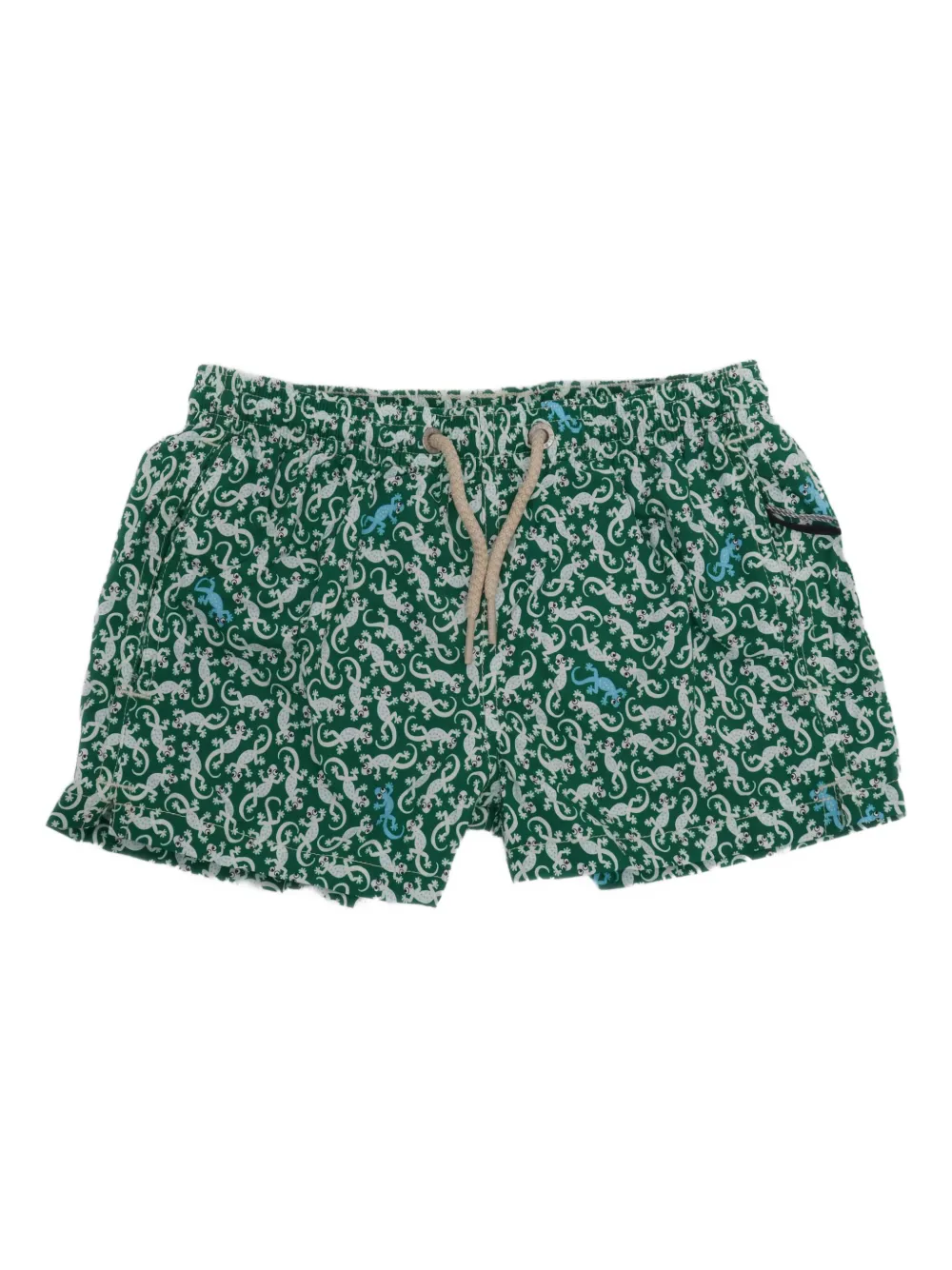 MC2 Saint Barth Kids Zwembroek met gekko-print Groen