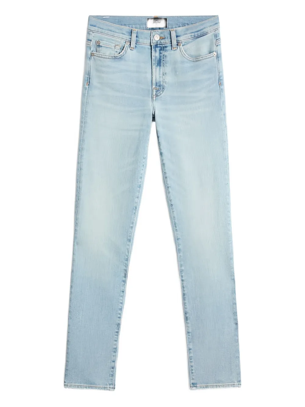 7 For All Mankind Roxanne Fancy Straight-leg Jeans In Blue