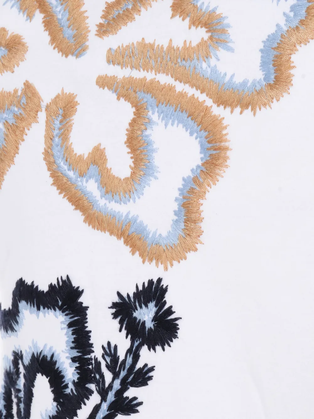 Max Mara T-shirt met geborduurde bloemen Wit